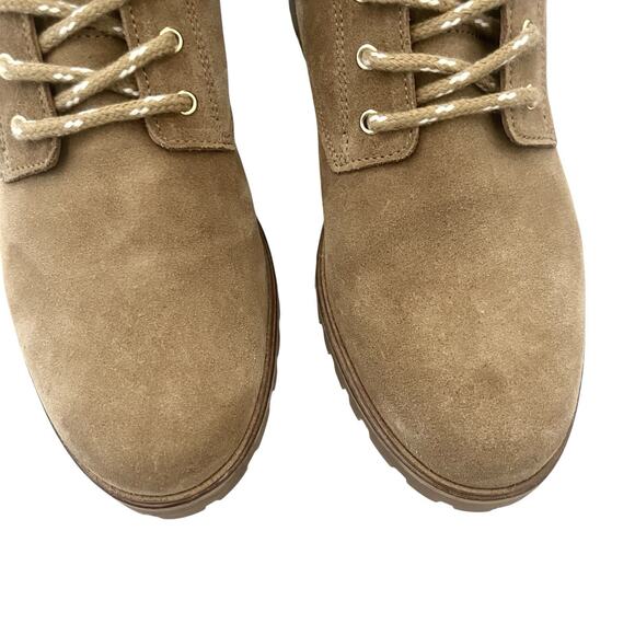 SezaneCameron lace-up boots Sz 7 brown leather Raphael Chunky Heel Outdoor Chic - Picture 6 of 11